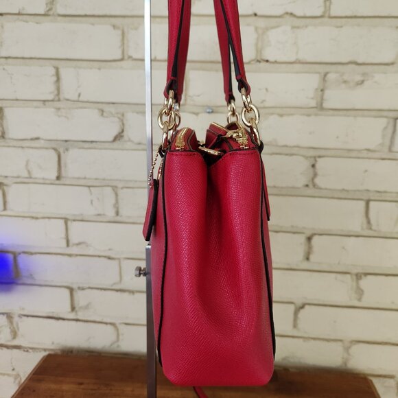 Nwot Coach Christie Red Leather Shoulder Bag/Crossbody Purse - Picture 5 of 15
